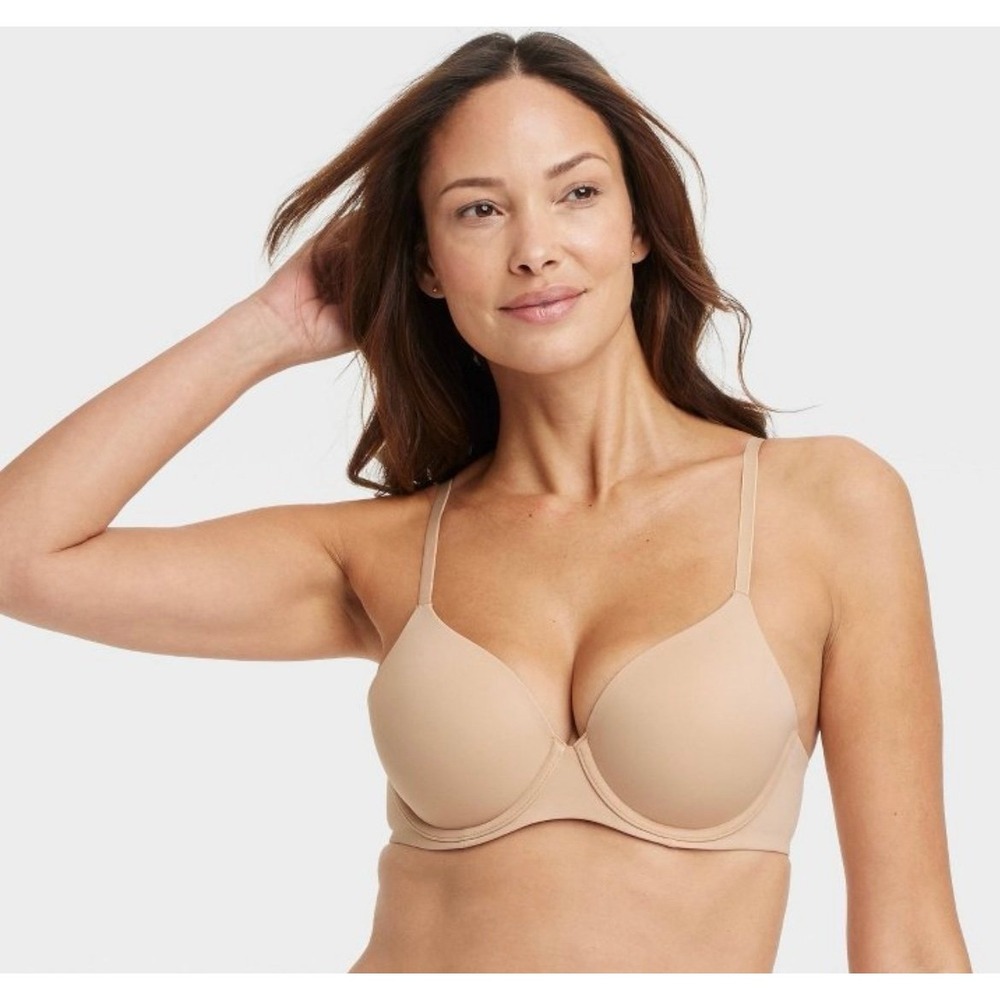 NEW Auden The Icon Beige Lightly Lined Full Coverage Underwire Bra, 32B